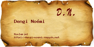 Dengi Noémi névjegykártya